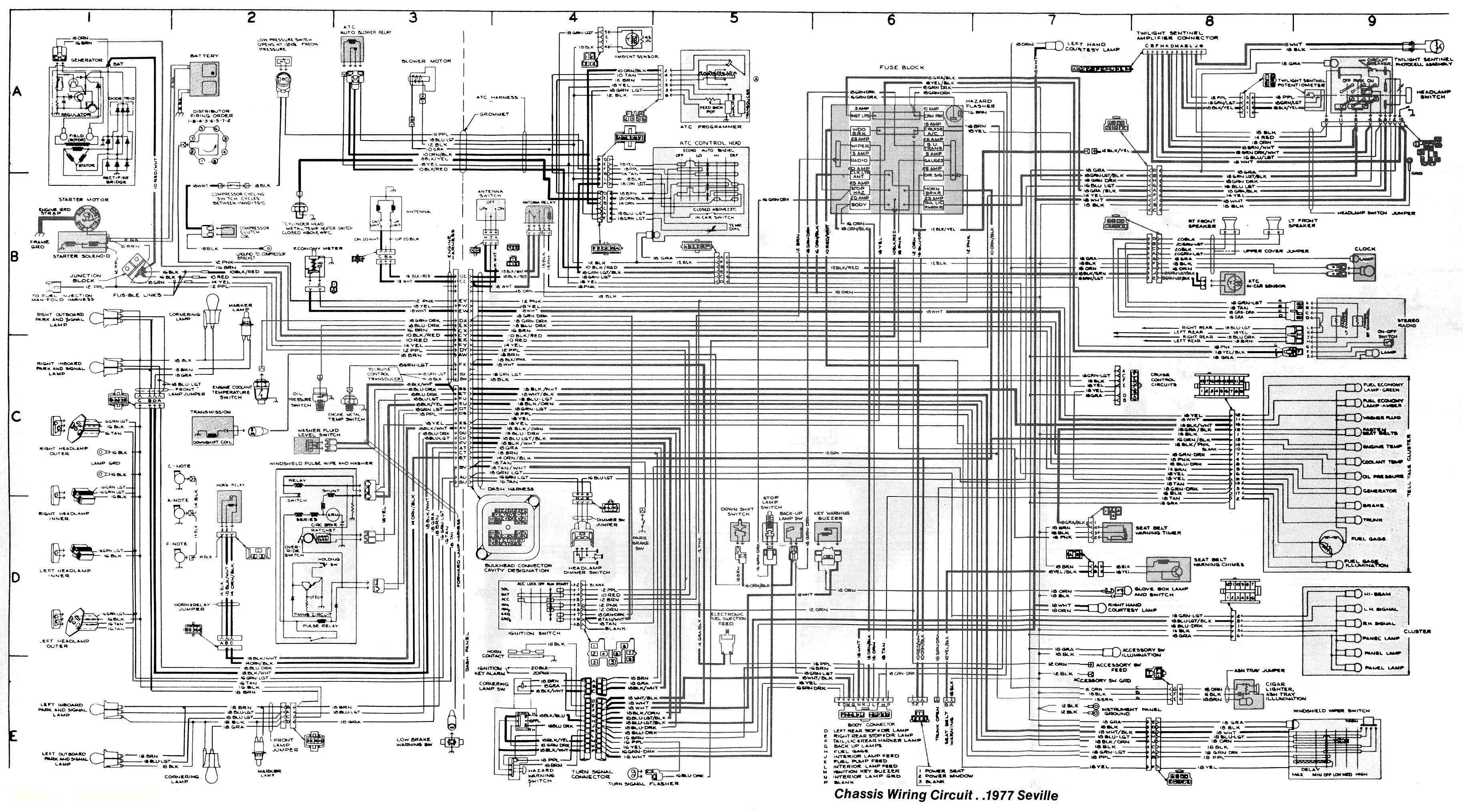 Chassis Wiring Circuit. 1977